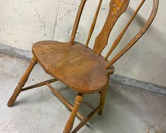 198 Vintage Oak Side Chairs X3min