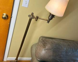 198 Vintage SwingArm Brass Floor Lamp min