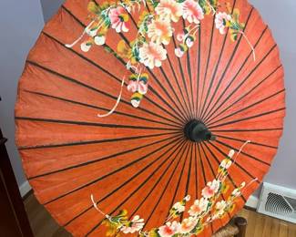 198 Vintage Hand Painted Saa Paper Parasolmin