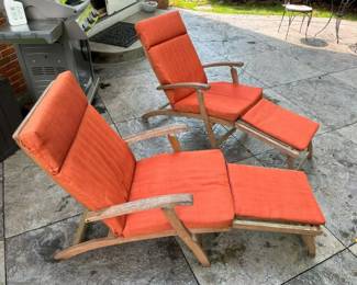 198 Teak Folding Recliner Detailmin