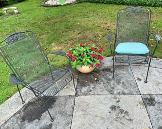 198 Metal Mesh Patio Set Chair Detailmin