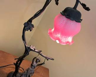 198 Melon Flower Cherub on Swing Mini Lampmin