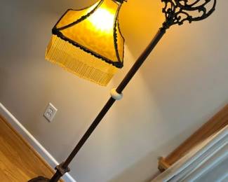 198 Vintage Slag Glass Floor Lampmin