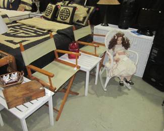 Director Chairs and rattan pieces