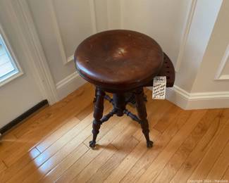 wantique ball foot piano stool3561