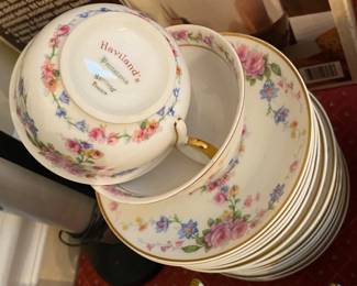 Haviland China Cups and Saucers