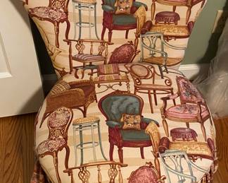 Fan Back Upholstered Chair