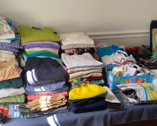 Assorted Clothing and Accessories (Aprons, Scarves, Gloves and More)