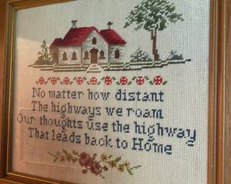 Assorted Framed Needlepoints