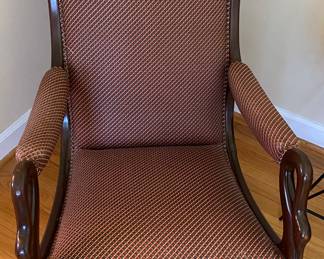 Upholstered Gooseneck Rocker