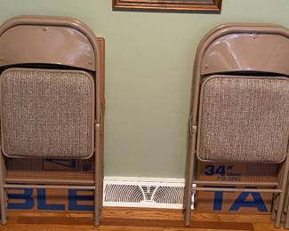 Two Sets of Card Tables and Chairs