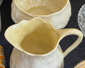Belleek Creamer and Sugar