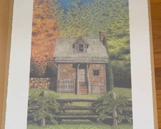 Signed and Numbered Bob Timberlake "Autumn Retreat" Print