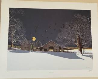 Signed and Numbered Bob Timberlake "Studio Moon" Print
