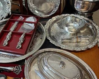 Silver, silver plate and pewter - your party setup is here!