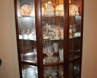 lighted curio cabinet