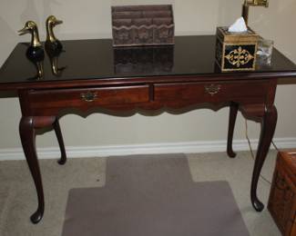writing desk, with removable glass top