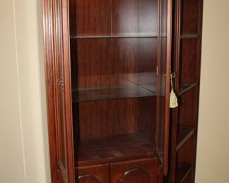 display cabinet and corner shelves