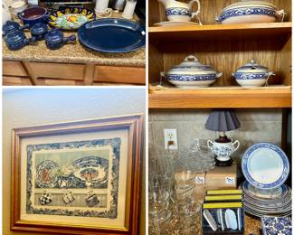 Lotus China / Framed Art & Kitchen Items