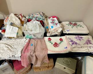 SO MANY Vintage Linens