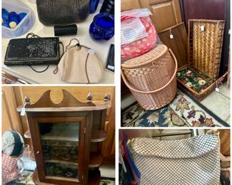 Curio / Vintage Purses / Baskets & Trays
