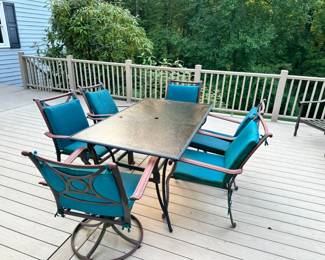 Patio Set with chairs and glass table