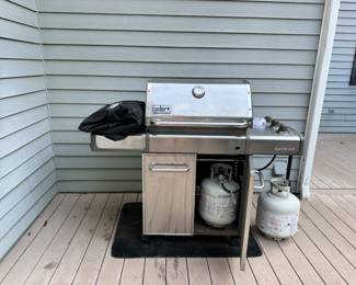 Weber genesis gas grill with propane and cover