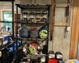 Camping equipment -- sleeping bags, tents, lanterns, cooking supplies, water purifier