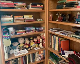 Books dating back to the late 19th century, bookends, Peanuts collectibles 