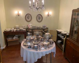 China and silver plate 