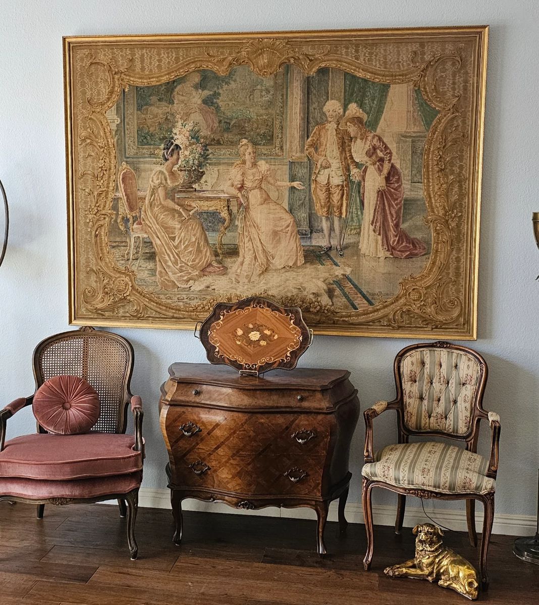 Huge antique tapestry