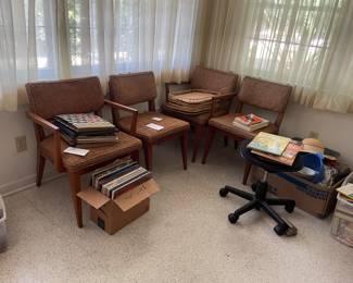 Set of mid century chairs 
