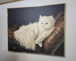 Large LettermanPersian Cat print on canvas