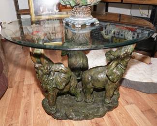 Elephant base coffee table