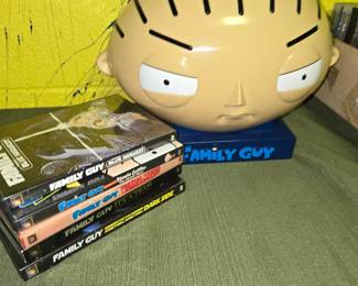 Family Guy DVD set 1-8 in the head, additional DVDs pictured