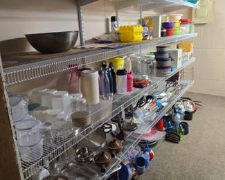 Glass & plastic storage, serveware pieces