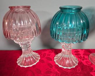 Vintage fairy lamps - pink & teal