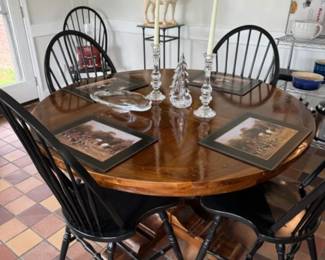 William Sonoma Home Dining Table with 6 Windsor Chairs - $2,000