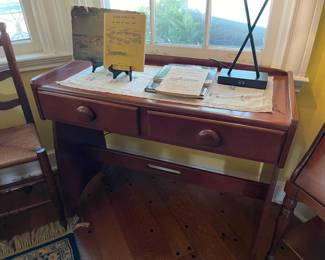 Solid maple server/desk with two drawers