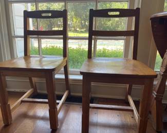 Vintage Ranch Oak side chairs