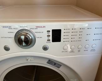 Control panel for the dryer