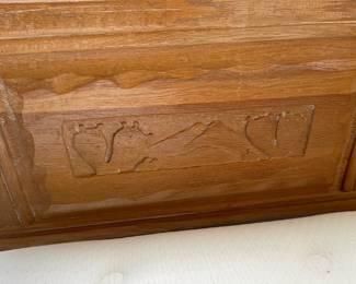 Twin headboard carving