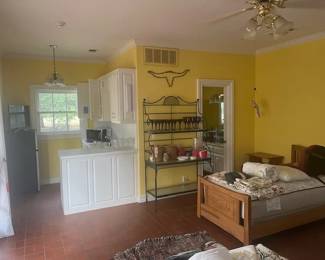 The other side of the pool house