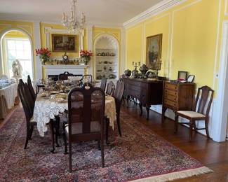 Looking into the dining room