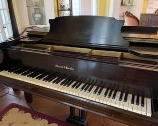 The key board of the piano