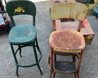 Vintage metal stools