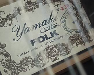 Close look at the guitar label