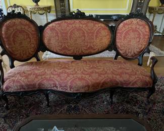 Victorian three panel rosewood Sofa