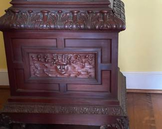 The base detail of the Grandfather Clock