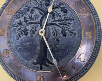 Mixed metal wall clock